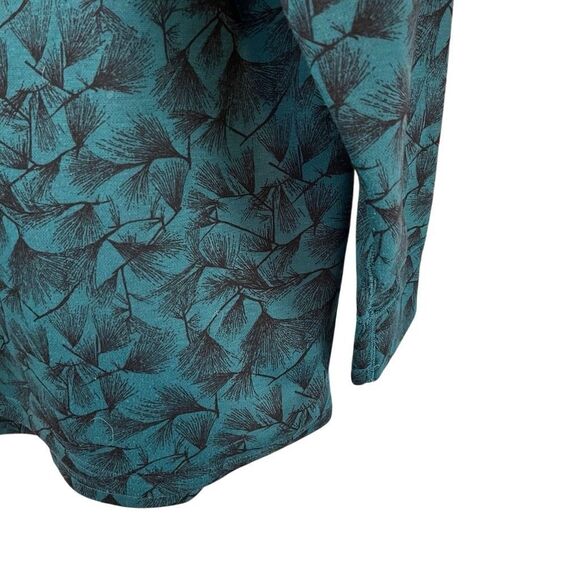 Vintage REI Mens Large Green Floral Print 1/4 Zip Pullover Fleece Sweater USA Al - Picture 5 of 5